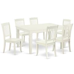 Dining Room Set Linen White, WEDA7-LWH-W