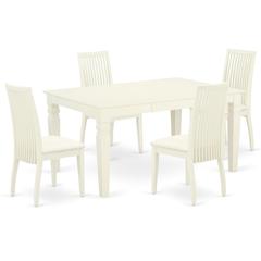 Dining Room Set Linen White, WEIP5-WHI-C