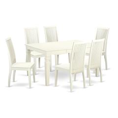 Dining Room Set Linen White, WEIP7-LWH-W