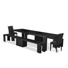 5-piece Dining Room Table Set a Rectangular Kitchen Table