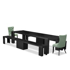 5-piece Dining Room Table Set a Rectangular Kitchen Table