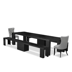 5-piece Dining Room Table Set a Rectangular Kitchen Table