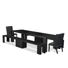 5-piece Modern Dining Room Table Set a Rectangular Dining Table