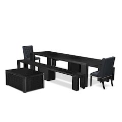 5-piece Modern Dining Table Set a Rectangular Kitchen Table