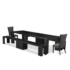 5-piece Dining Room Table Set a Rectangular Dining Table