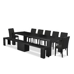 9-piece Dining Room Table Set a Rectangular Kitchen Table