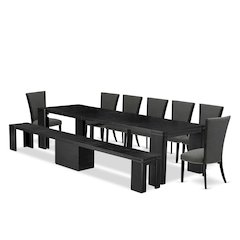 9-piece Dining Room Table Set a Rectangular Dining Table