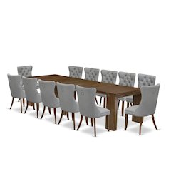 13 Pieces Extendable Dining Set Includes a Rectangle Kitchen Table