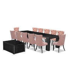 14-piece Dining Room Table Set a Rectangular Dining Table with a coffee Table