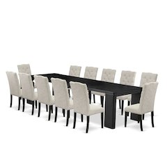 13-piece Modern Dining Room Table Set a Rectangular Kitchen Table