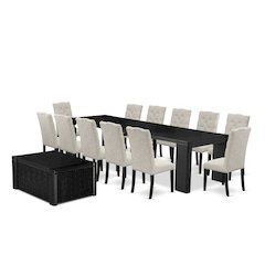 14-piece Dining Room Table Set a Rectangular Dining Table with a coffee Table