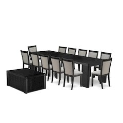 14-piece Dining Room Table Set a Rectangular Kitchen Table with a coffee Table