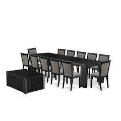 14-piece Dining Room Table Set a Rectangular Kitchen Table with a coffee table