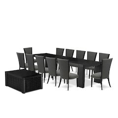 14-piece Dining Room Table Set a Rectangular Dining Table with a coffee Table