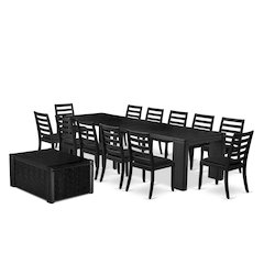 14-piece Modern Dining Room Table Set a Rectangular Dining Table