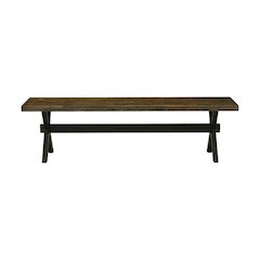 Wooden Dining Bench with X-Style Base, Wood Bench Seat