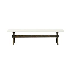 Solid Wood Dining Bench with X-Style Base for Dining Room