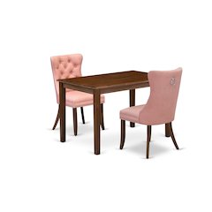 3 Piece Kitchen Table Set Contains a Rectangle Dining Table