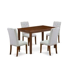 5 Piece Dining Room Furniture Set Consist of a Rectangle Dining Table