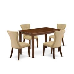 5 Piece Dining Table Set Contains a Rectangle Dining Room Table