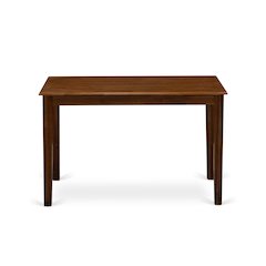 East West Furniture Breakfast Table - Walnut Rectangular Table Top Surface and Asian Wood Modern Rectangular Dining Table 4 Legs - Walnut Finish