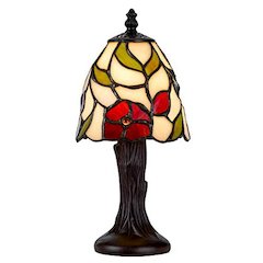 40W Metal/Resin Tiffany Accent Lamp With Inline Switch