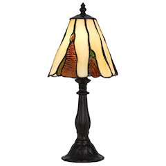 40W Metal/Resin Tiffany Accent Lamp With Inline Switch