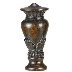 RESIN FINIAL 2.2" Height Resin Finial in Medium Wood
