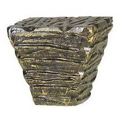 1.13" Square Resin Finial in Raw Gold