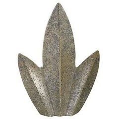2.38" Leaf Metal Cast Finial in Matte Rust