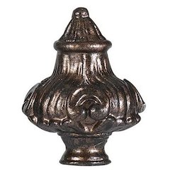 2.75" Metal Cast Finial in Rust Finish