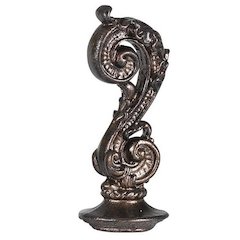 3.5" Metal Cast Finial in Rust Finish