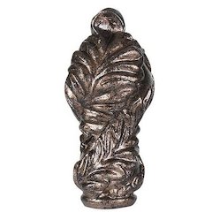 2.5" Metal Cast Finial in Rust Finish
