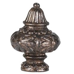 2.13" Metal Cast Finial in Rust Finish