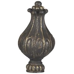 3" Metal Cast Finial in Dark Bronze Finish
