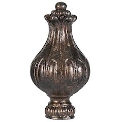 3" Metal Cast Finial in Rust Finish
