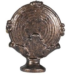 2.38" Metal Cast Finial in Rust Finish