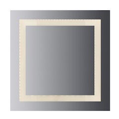 LED Lighted Mirror inset Style Frosted Glass. 36"H X 36"W. CRI: 80