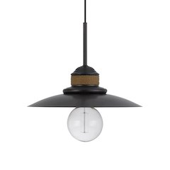 60W Mineola Metal Mini Pendant With Burlap Design