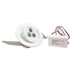 9W LED recess light , driver included Black