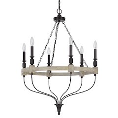 60W X 6 Grove Metal Chandelier