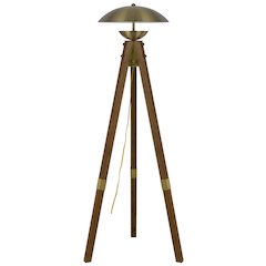 Lakeland 18W Intergrated Led Tripod Birch Wood Floor Lamp