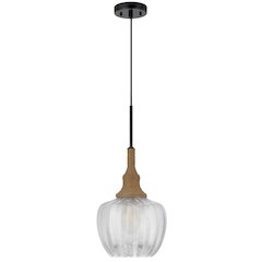Monroe 60W Glass Pendant Light With Burlap Roped Font