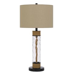 150W 3 Way Bartow Glass/Metal Table Lamp