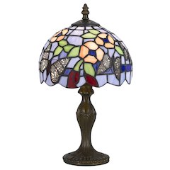 40W Tiffany Ac Lp W/Zinc Cast Base