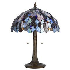 60Wx2 Tiffany Tb Lp,Zinc Cast Base