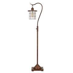 Silverton Floor Lamp With Glass Shade (Edison Bulb Included)