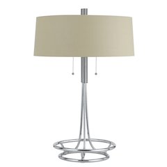 60W X 2 Leccemetal  Table Lamp With Burlap Shade