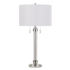 60W X 2 Montilla Metal/Acrylic Table Lamp With Fabric Shade