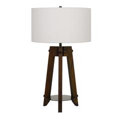 150W 3 Way Bilzen Ash Wood Tripod Table Lamp